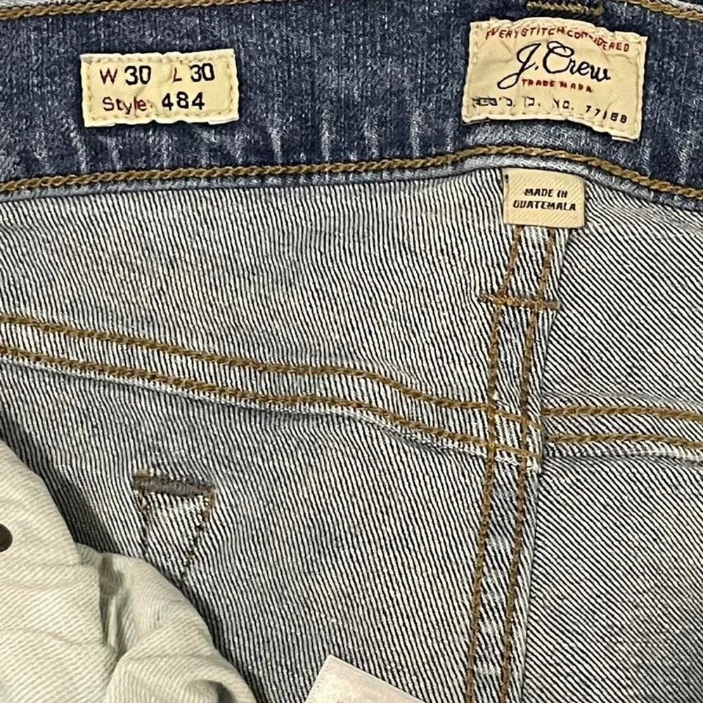 J.CREW Mens 30x30 (30x29) 484 Slim Tapered Jeans Medium Blue Denim Classic